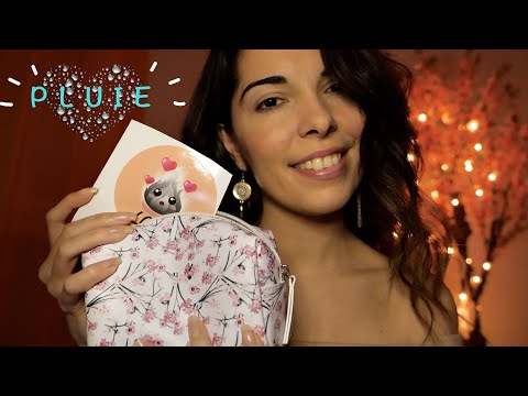 ASMR Pluie 🌧️ Je t'endors avec la Trousse à Tingles 😴💛 [Attention Personnelle + Pluie] Français