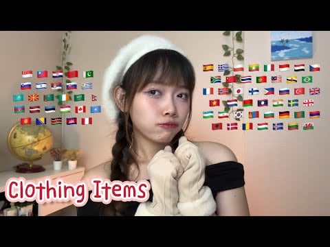 ASMR Clothing Items in 70+ Different Languages (find your language 2 hours for sleep)