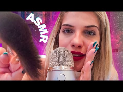 ASMR eargasmic Sons de Boca - Mouth Sounds e Câmera Brushing