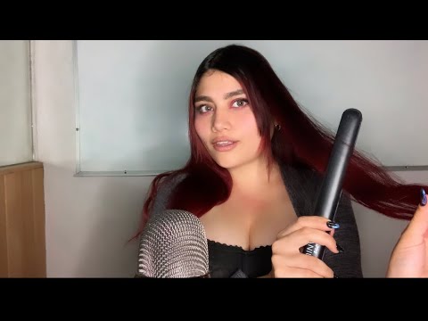 Alaciandome el cabello. ASMR ESPAÑOL