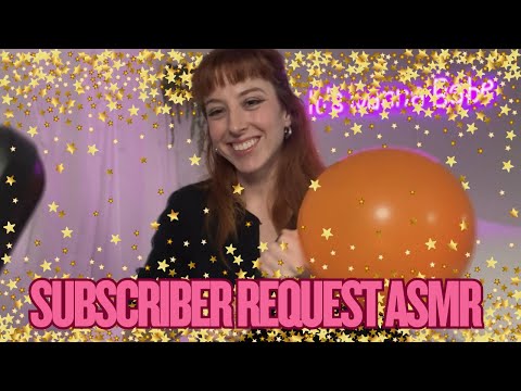 ASMR Subscriber Requests Only !! Balloons, Fast Mic Pump, Fishnets, Lipgloss & Paper Ripping ! 