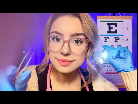 ASMR Mais IL Y A QUELQUE CHOSE DANS TON OEIL 👀 Examen de la VUE Verre 1 OU 2 Médecin , Examen RP