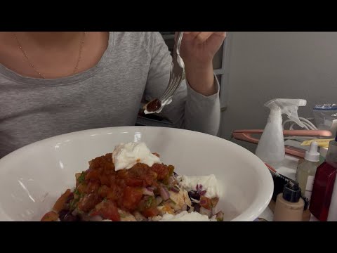 ASMR CHIPOTLE MUKBANG 🥗 *EXTREME TINGLES ✨ + NO TALKING* 🤫
