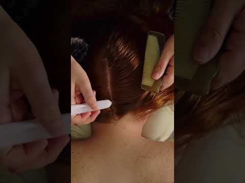 Hair parting and combing asmr #meditation #relax #relaxation