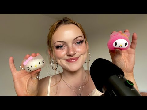 ASMR HELLO KITTY SQUISHIES!💕🌸(Box tapping, squishy sounds, trigger words)