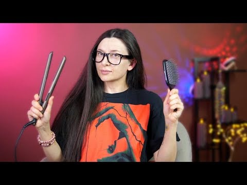 Cepillo y Plancho mi Cabello *ASMR en Español