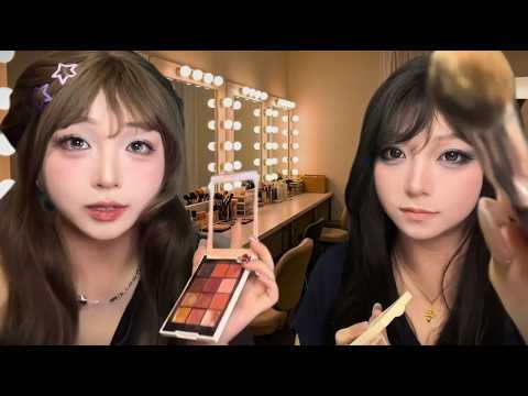 ASMR Two Arguing Sisters Do Your Makeup 💄 At the Same Time! | Roleplay