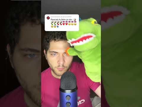 ASMR EMOJI CHALLENGE 🥥👄🦖🍫❤️😁😂😱🗣️ #asmr #asmrfrançais #emojichallenge #shorts