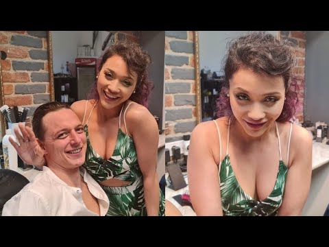 💈MIND-BLOWING LADY BARBER MAYA’s FULL ASMR MASSAGE TREATMENT | HAIR WASH, HEAD & BACK SCRATCHING