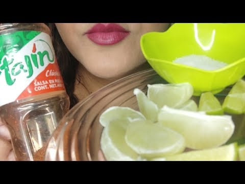 ASMR Comiendo limón 🍋con sal 🧂y Tajín