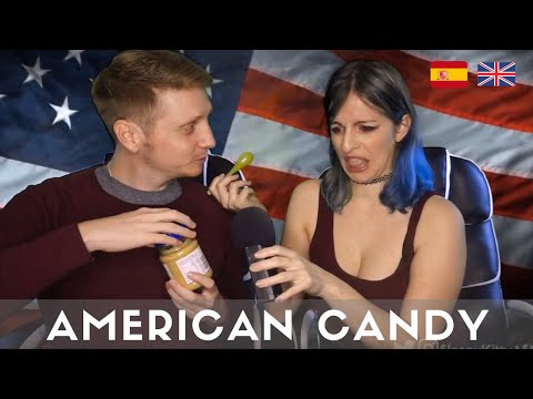 🇪🇸 🇬🇧 ASMR 💤 Probando dulces americanos (estadounidenses) #TryMyCountry 🍬🇺🇸