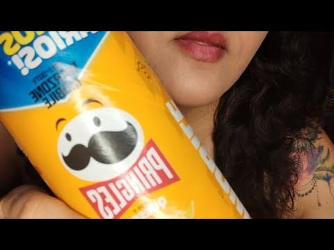 ASMR Comiendo Papas Pringles de queso 🧀