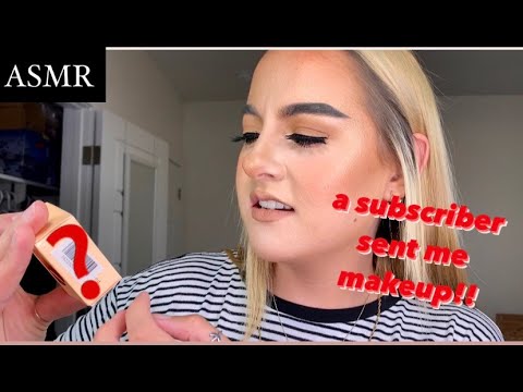 ASMR | unboxing makeup from a subscriber!