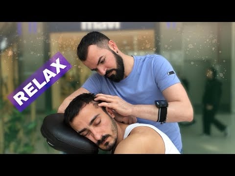 ASMR CHAİR Massage male,Head scratching, ear massage and arm massage
