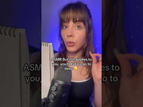 ASMR BUT if it applies to you, you have to go to sleep 😴 #asmrvideo #asmr #asmrsounds #shortvideo