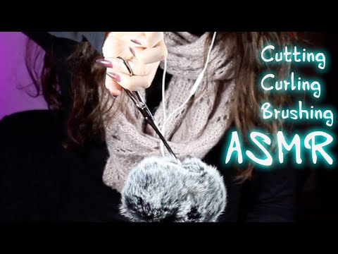ASMR Cutting Brushing Curling! (notalking)