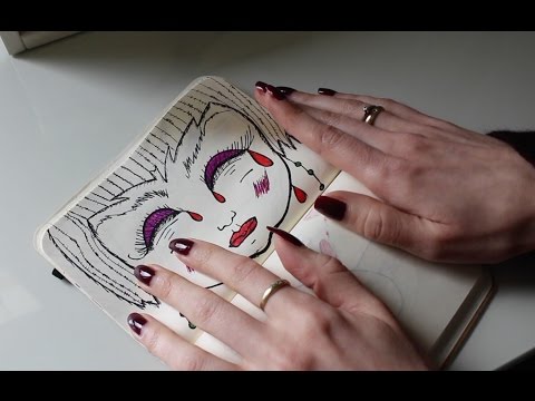 ASMR Sketchbook Page Turning  | Tapping, Scratching (No Talking)