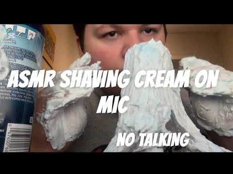 ASMR | Shaving Cream On Mic 🎙️ NO TALKING ❌🔈🤐