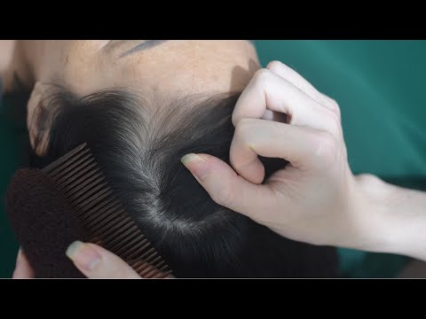 ASMR Hair Sound With Hair Parting, Hair Combing & Hair Scratching For Stress Relief