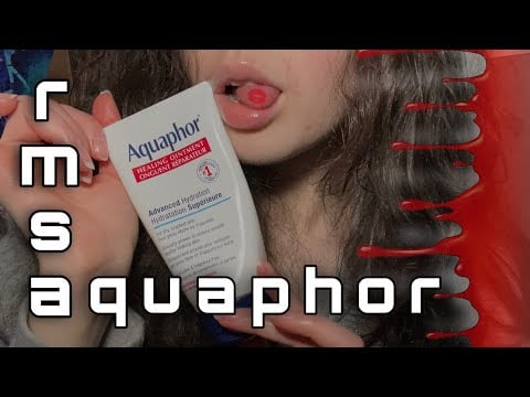 ASMR | Applying Aquaphor | NO TALKING ONLY MOUTH SOUNDS AND GUM CHEWING
