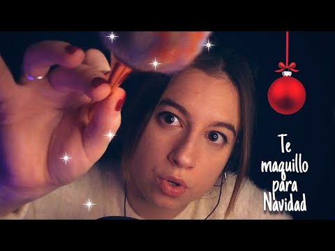 ASMR - ESPECIAL NAVIDAD - Te maquillo - Me ayudas a elegir la nueva luz para el canal ?¿ - Pau ASMR