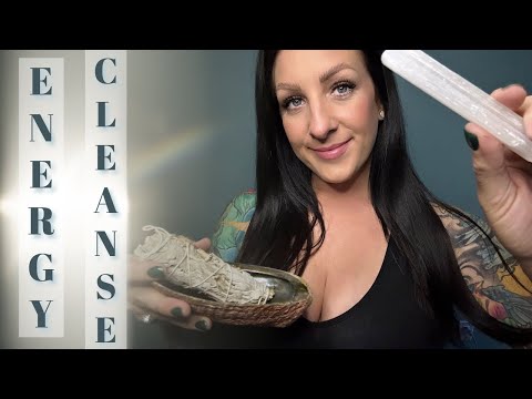 🤍 ASMR Energy Cleanse 🤍 Selenite Combing - Rose Quartz "Love Recharge" - Sage Burning & More! 💤