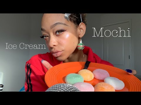 ASMR | Ice Cream Mochi Eating | NO TALKING (chewy + mouth sounds)