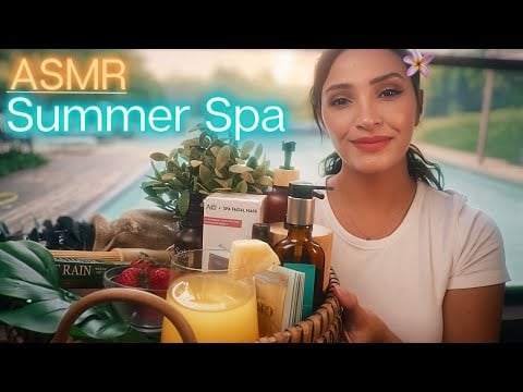 🌺 ASMR Summer Spa 🌴 Let Me Massage and Relax You at a Tropical Poolside Oasis