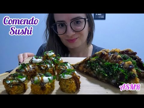MUKBANG COMENDO SUSHI #asmr #mukbang #sushi