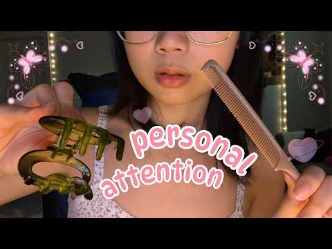 upclose personal attention asmr (mouth sounds, aggressive camera taps, whispering & soft speaking)