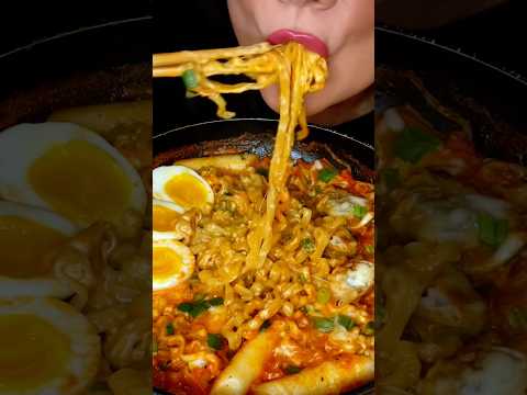 CARBONARA BULDAK RAMEN #asmr #samyang #buldak #food #ramen #eat