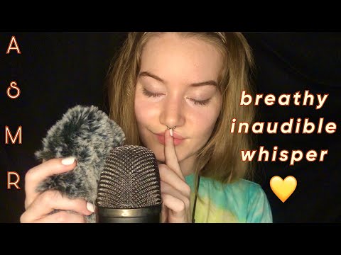 ASMR tingliest Inaudible whisper & fluffy mic brushing for sleep!🌻 #unintelligiblewhisper