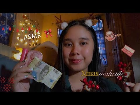 ASMR Doing Your Christmas Makeup Only for Rp. 1000💄🎄Lofi Layered Sounds ASMR Whispering Makeup ♡ 𐙚⋆°