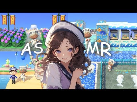あつ森　ASMR🌳あつ森ゆめみで〝八景島シーパラダイス〟へ！🐬🏝🎪🎠