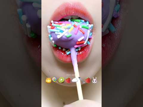 Asmr Eating Honey Jelly Marshmallow Chocolate Emoji Food 🥝💧🍯 #meoasmr