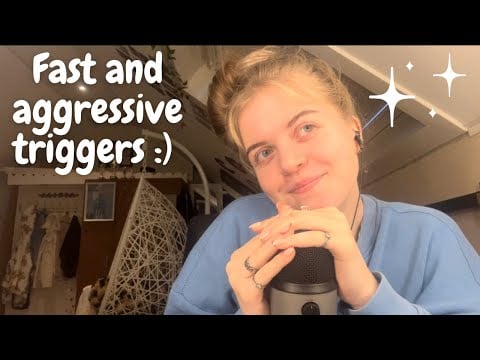 asmr | fast and aggressive triggers + rambling!! *very tingly*