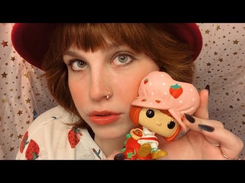 ASMR Strawberry Patch Shop 🍓❤️🍰(whispering, tapping, show and tell)