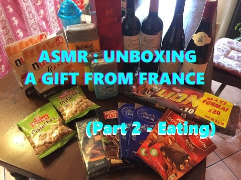 ASMR Eating Chocolate & Sweets - Unboxing PT 2 A Gift From France