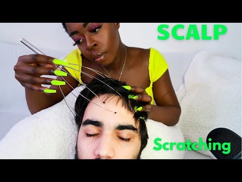 {ASMR} BRAIN Massage | SCALP Scratching | Deep Sleep Therapy💆🏾‍♀️ with tool.