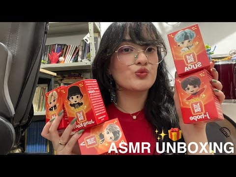 ASMR Unboxing TinyTAN McDonald’s 🍟✨ Quem sai da caixinha? Teste sua intuição! (tapping + scratching)