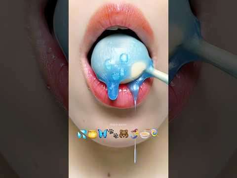 Asmr Eating Emoji Food 🐟🍓🍃 #meoasmr #mukbang #satisfying #asmrsounds #emojichallenge