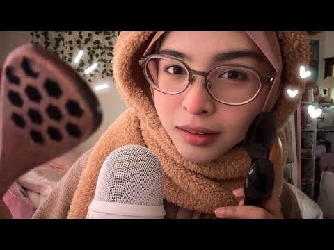 【ASMR】 Honey + Wooden + Plastic Spoon Triggers ❤︎ Scooping Your Face, and more! 🫧