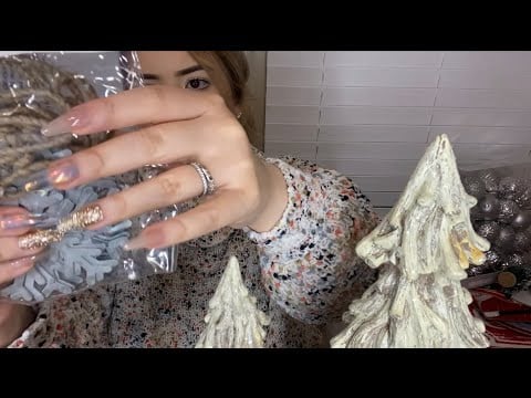 ASMR tapping and scratching on Christmas decorations 🎅🎄
