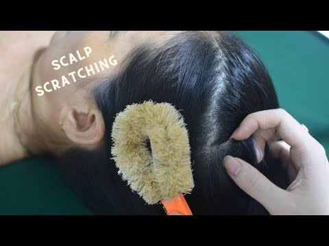 ASMR Melting Scalp Massage, Real Person Scalp Scratching, Hair Combing Sounds For Relieve Headache