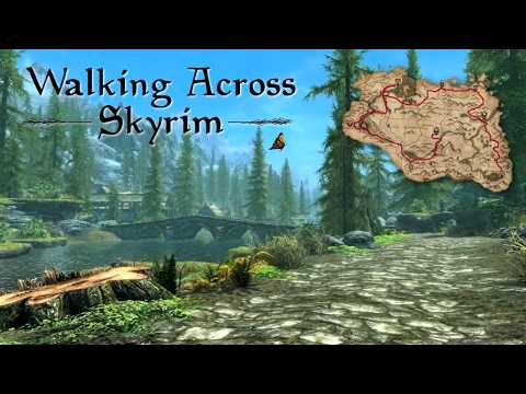 Skyrim ASMR ⛰️ Walking To Every City in Skyrim 😴 Close Up Whispering