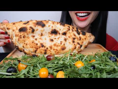 GIANT CALZONE PIZZA (ASMR EATING SOUNDS) NO TALKING | SAS-ASMR