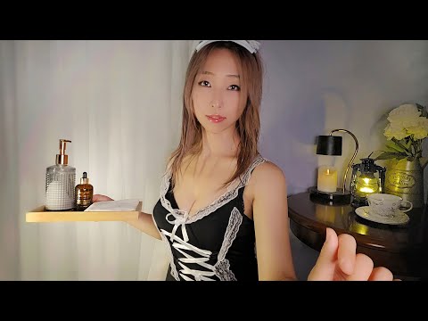 ASMR Healing Spa on a Rainy Day 🌧 Skincare & Oil Massage