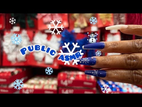 PUBLIC ASMR | Christmas Edition | No Talking, Camera tapping, scratching and More! 🎅🏾🎄