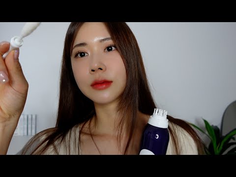 ASMR.sub 한여름밤에 받는 두피클리닉 | 정수리가 시원해지는 소리 | 두피마사지 | 면봉 | 마사지볼 | 샴푸 | 헤어브러시