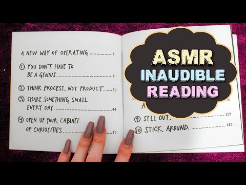 ASMR - INAUDIBLE WHISPERING - Book Reading - Soft Word Tracing